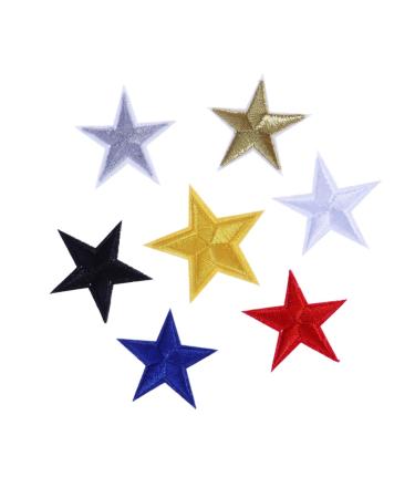 NUOBESTY 10pcs Mini Iron Backpack Dreses Sticker Star Iron Patch Diy Patch Applique Computer Iron Sheets Silver medium