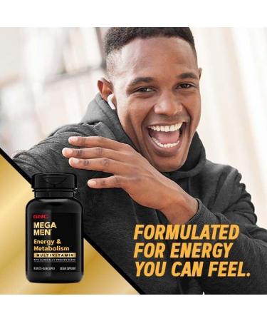 GNC Mega Men Energy & Metabolism Multivitamin | Antioxidants and Increased Calorie Burning | 180 Count - Buy Online on GoSupps.com