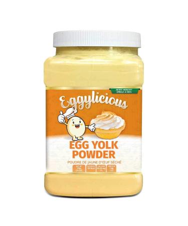Eggylicious Egg Yolk Powder Dried Natural Protein Powder Made from Fresh Eggs Pasteurized Smoothies Non-GMO No Additives Used for Baking 1lbs(16oz)