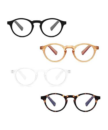 Blue Light Blocking Reading Glasses,Anti Glare/Headache/Eye Strain UV Filter Computer Eyeglasses,Readers for Women Men 4 Pack Mix 2.5 Diopters