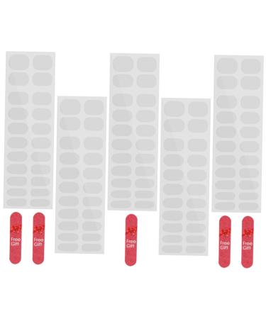 LALADEFIEE 10 Sheets Nail Stickers Manicure Nail Strips Sheer Nail Strips Nail Nail Wraps Clear Gel Wraps Nail Pedicure Sticker Kit De Nail Strips Art Sticker Cuticle Ongles Double Sided Tape - Buy Online on GoSupps.com