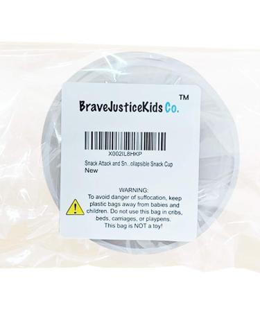 BraveJusticeKidsCo. Snack Attack Replacement Lid | 2 Pack | Universal Collapsible Snack Cup - Buy Online on GoSupps.com