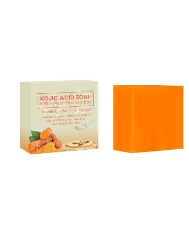 Kojic Soap with Vitamin C & Vitamin E Moisturize Skin Reduce Skin Acne and Spot Bath Soap for Face and Body