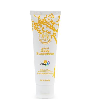 Adorable Baby Natural Sunscreen, EWG Rated for Safety, SPF-30 UVA & UVB Protection, Non-Nano Zinc Oxide, Contains Hydrature for Added Moisturization, 3 oz.