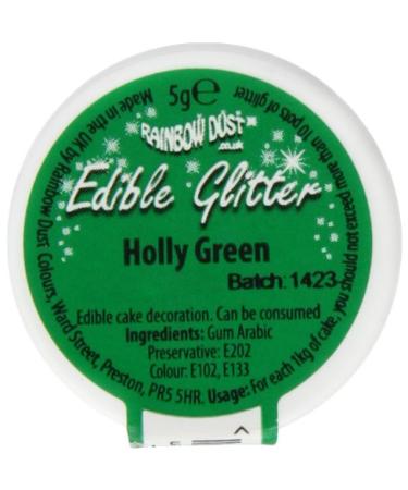 Rainbow Dust Edible Glitter Holly Green