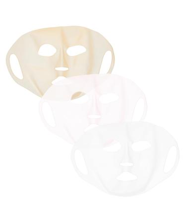 Angoily 3st solid cover of the face mask Moisturizing mask covers made of silicone mask covers made of silicone moisture mask portable 3D pebbles