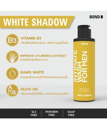 Buy BOND Men's Intimate Wash - White Shadow 130ml | Vitamin B3 | Best International Shipping - Buy Online on GoSupps.com