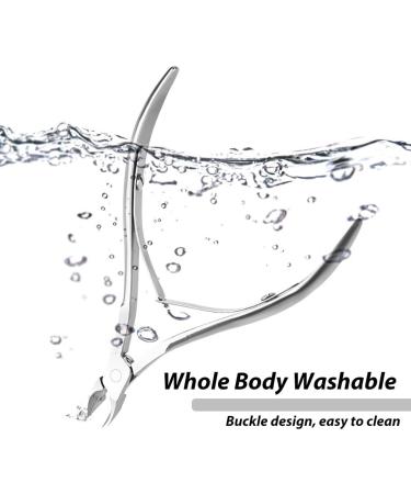 Cuticle Remover Tool Set with Cuticle Cutter and Cuticle Pusher Stainless Steel Professional Cuticle Nipper and Pusher Nail Care Tools for Salon and Level Mani-Pedi at Home - (Silver) - Buy Online on GoSupps.com