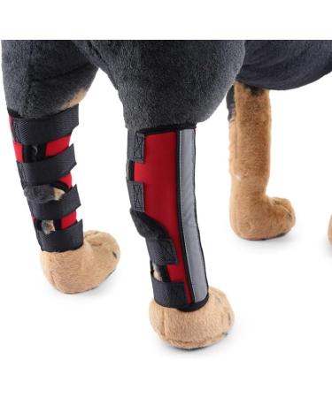 Dog Knee Brace 2-Pack Dog Rear Leg Brace for Rehabilitation of Injured Dislocated Patella Torn ACL Arthritis or Diseased Legs Dog Canine Rear Hock Joint Wrap|Red (L) - Buy Online on GoSupps.com