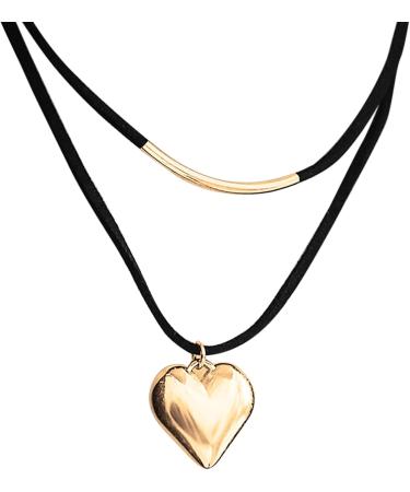 Oralgos Elegant U-Shaped Heart-Trailer Necklace for Women - Adjustable Gold Jewelry for Everyday Appointments & Parties - Buy Online on GoSupps.com