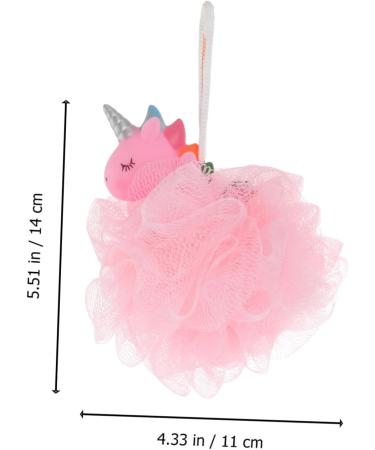 MERRYHAPY Unicorn Bath Ball Exfoliator Sponge - 2pcs Loofah for Infants | Bubble Bath & Body Scrubber for Baby Girls | Pink Bathing Essential - Buy Online on GoSupps.com