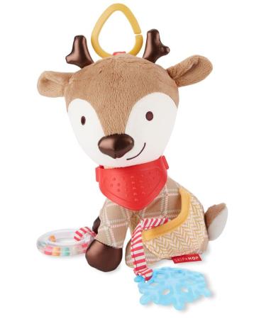 Skip Hop Bandana Buddies Baby Activity and Teething Toy with Multi-Sensory Rattle and Textures  Deer