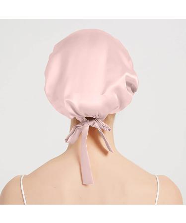 Buy Via's Silk Mulberry Sleeping Cap - Hair Protection Night Cap | Pink Elastic Band Headgear - Buy Online on GoSupps.com