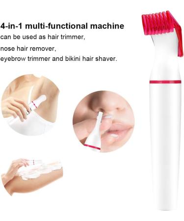 Portable 4-in-1 Electric Shaver with Detachable Cutter Heads Women Eyebrow Trimmer Eyebrow Trimmer for Women Men - Buy Online on GoSupps.com