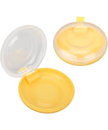 Orthodontic Retainer Case with Cleaning Brush - Yellow Mouthpiece Holder for Adults & Kids - Perfect for School Travel & Home - 8cm Diameter - Buy Online on GoSupps.com