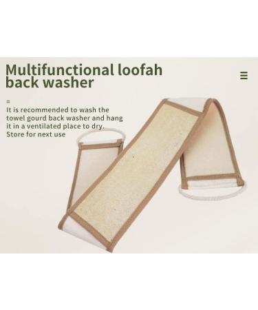 PERIEMALA Exfoliating Loofah Back Shower Scrubber - Natural Luffa Flat Body Scrubbers for Deep Cleanse - 31.5 Inch - Buy Online on GoSupps.com