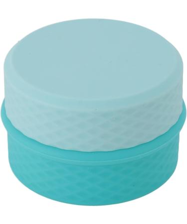 Silicone Cream Jars with Spoon Travel Silicone Makeup Container Portable 3 in 1 Outdoor for Women (Sky Blue) - Buy Online on GoSupps.com