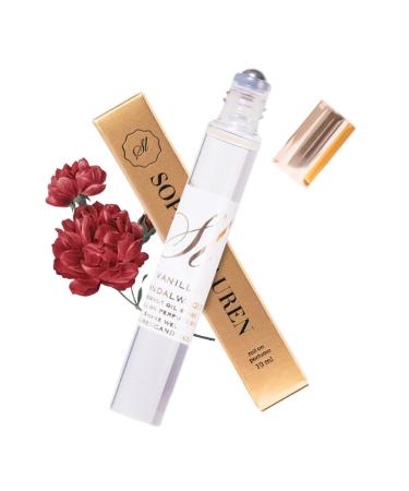Sophia Lauren 10ML Pheromone Perfume For Women | Long Lasting Rose Petal Sandalwood Perfume Oil | Portable Parfum Pheromone Femme | Women s Perfume with Natural Coconut Roll-On (Rose Petal Sandalwood) sandalwood rose