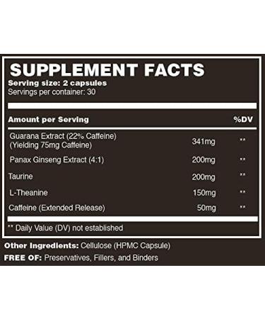 Zealthy Energy - Caffeine Supplement Pills for Focus, Energy & Brain Fog. Nootropic Panax & Guarana Extract for Men & Women - 60 Ct - Buy Online on GoSupps.com