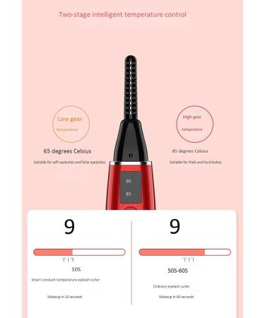 Jeenuuder Electric Eyelash Curler USB Charging LCD Display Heated Eyelash Curler(Black) - Buy Online on GoSupps.com