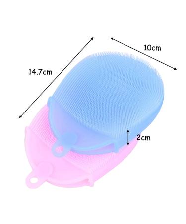 Silicone Body Brush Set - 2 Peeling Gloves for Spa Massage & Facial Cleaning | Perfect Shower Scrubber for Body Cleaning - Buy Online on GoSupps.com