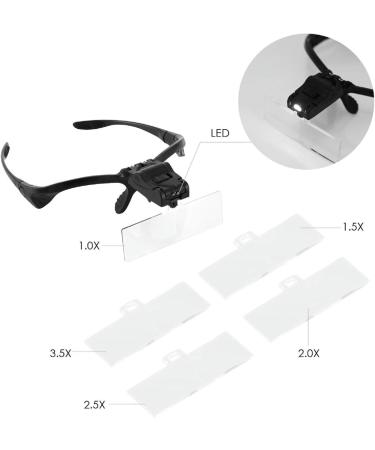 Portable Head Magnifier with Light Professional Hands Free ES with Light for Close Work 1. 0X 1. 5X 2. 0X 2. 5X 3. 5X Full of Stars - Buy Online on GoSupps.com