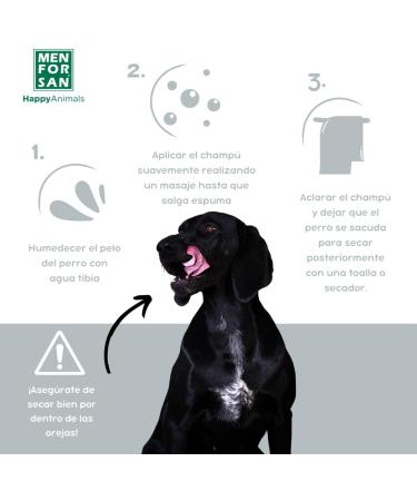 Menforsan Black Shampoo for Dogs | Color Intensifier & Gloss Amplifier | Removes Orange Tones | Deep Moisture Care | 1L - Best for Black Coated Dogs - Buy Online on GoSupps.com