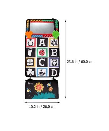 Toddmomy 6-Piece Crinkle Black Infant Activity Set | Educational Baby Bite Rings Reflective Bathroom Mirror & Colorful Fabric Book for Newborn Girls | Developmental Playtime Toys 60x26cm - Buy Online on GoSupps.com