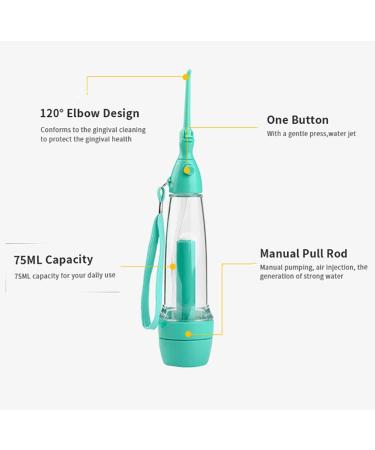 Buy Water Flossers for Teeth | Portable Manual Dental Flosser & Cordless Oral Irrigator - Deep Clean with No Battery - Buy Online on GoSupps.com