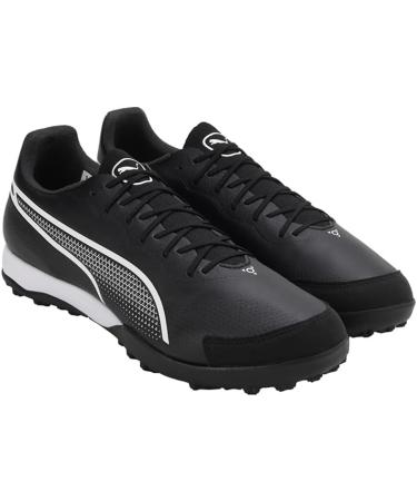 PUMA Unisex King Pro TT Football Boots - Size 45 EU | Black & White Soccer Shoes for Optimal Performance - Buy Online on GoSupps.com