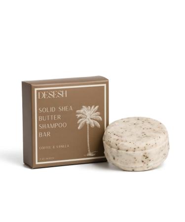 Shea Butter XL Solid Shampoo Bar US-Made No Artificial Colors Or Fragrances Vegan Cruelty Free Designed For All Hair Types Plastic Free Hand Made (Coffee & Vanilla)