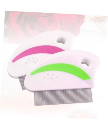 BESPORTBLE 8 Pcs Stainless Steel Tooth Comb Cat Dog Comb Pet Cat Cleaning Brush Duster Cleaning Brush Combs Red 8X5.5CNx2pcs Red Greenx2pcs - Buy Online on GoSupps.com