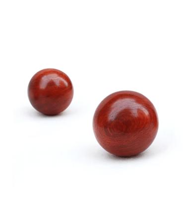 Clispeed 2st wooden ball wooden baoding balls Chinese handballs Meditation balls for the hands stress ball tool sports ball on the wrist Medicine ball product fitness balls H lzern 6cmx6cm red