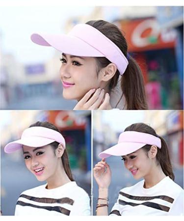 Women's and Girls' Long Brim Sun Visor Hat with Thicker Sweatband - Pink and Multiple Colors - Buy Online on GoSupps.com