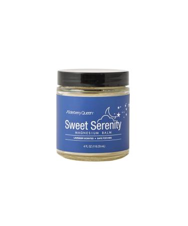 Elderberry Queen Sweet Serenity Magnesium Balm for Sleep 4 oz Kid Safe (Lavender) 4 Fl Oz (Pack of 1)
