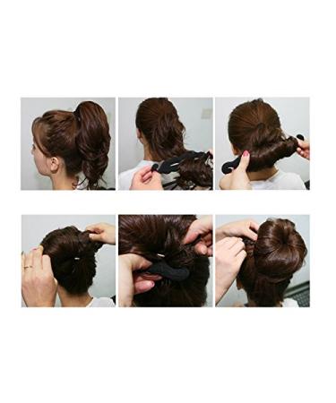 AKOAK 2 Pcs Black Magic Beauty Hair Foam Sponge Donut Twister - Ponytail Bun Maker Set - Buy Online on GoSupps.com