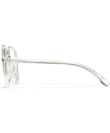 Cyxus Oversized Clear Square Blue Light Glasses | Transparent Eyeglasses 06-clear 8108 - Buy Online on GoSupps.com