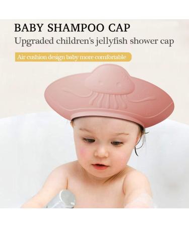 Baby Shower Cap - Silicone Adjustable Bathing Visor for Kids (Pink Jellyfish, 6 Months-12 Years) - Buy Online on GoSupps.com