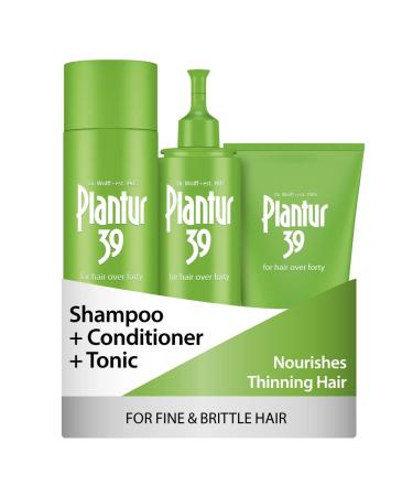 Plantur 39 Phyto Caffeine Women's Made For You 3 Step System for Fine  Thinning Natural Hair Growth - Shampoo (8.45 fl oz)  Conditioner (5.07 fl oz)  Tonic (6.76 fl oz)