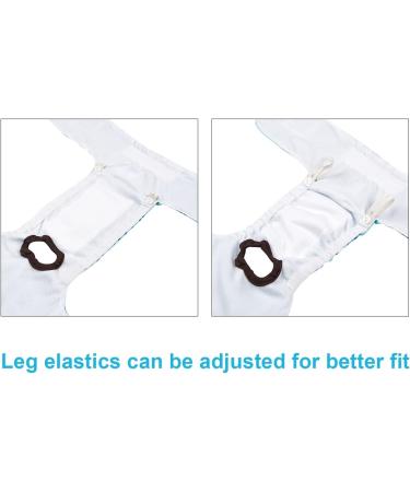 Cutebone 3-Pack Washable Dog Diapers | Waterproof Puppy Pants | Valentine's Day Rose Collection for Dogs in Heat - XS (Newborn-25.5cm) - Buy Online on GoSupps.com