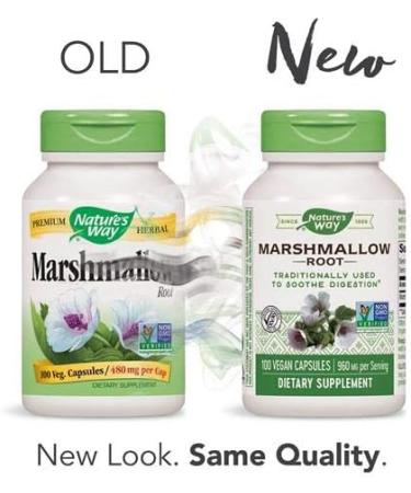Nature's Way Marshmallow Root 480mg 100 Capsules - Pack of 4 - Buy Online on GoSupps.com