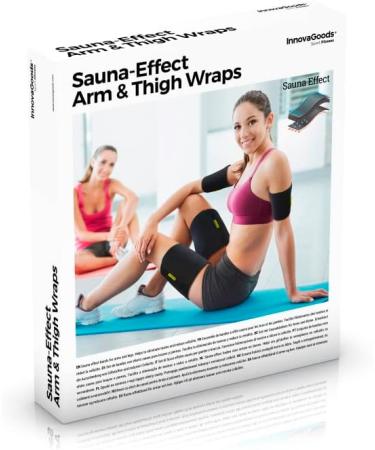 InnovaGoods Unisex Sauna Effect Sports Bands for Arms & Legs - 4 Piece Set - Black - Universal Size - Boost Your Workout - Buy Online on GoSupps.com
