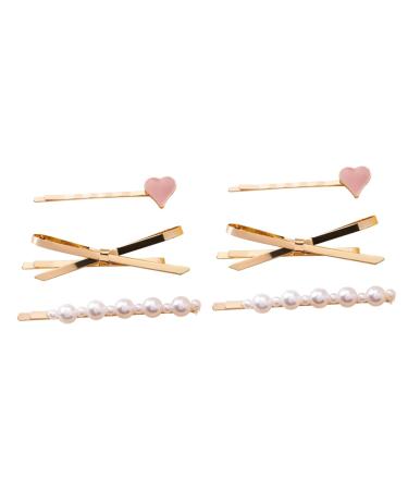 Housoutil Decor Heart Hair Clips Heart Bobby Alloy Hair Barrettes Hair Clips for Women Metal Hair Barrettes Metal Hair Clips Hair Accessories for Women Hair Pin Vintage