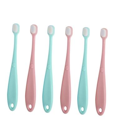 Minkissy 6 STK toothbrush infant tooth cleaner gift for baby party toothbrush children's toothbrush toothpaste children tooth cleaning brush milk teeth handle toddler pp