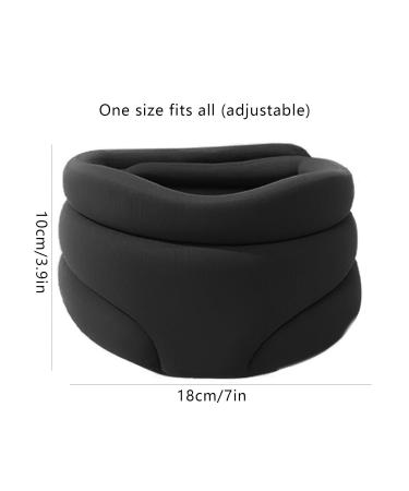 Tytyworth Sleep Aid Neck Support Pillow - Anti-Snore Foam Orthosis for Comfortable Sleep | Soft Neck Support for Neck Humps - Black - Buy Online on GoSupps.com