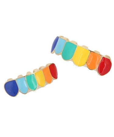 Colorful Grill Teeth - High-Quality Brass Cosplay Tooth Covers with Portable Storage Box | International Shipping - Buy Online on GoSupps.com