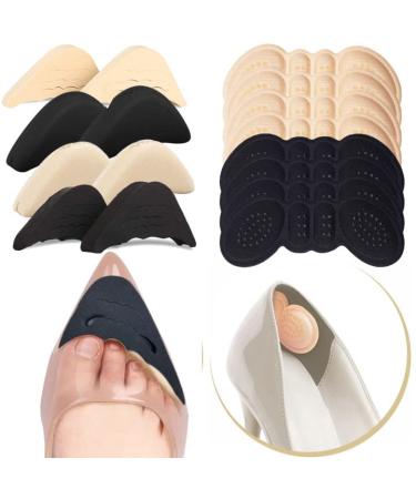 Crazy bean 4 pair of heel cushion heel holder heel sticker 4 pairs of toe pads for high heels shoe filler pain deposits prevent color a