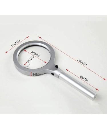 Magnifying Glasses Vision aids Magnifying Glass Handheld 10 Times Magnifying Glass with led Light Old Man Reading Stationery Office Supplies 1PCS Better Life - Buy Online on GoSupps.com