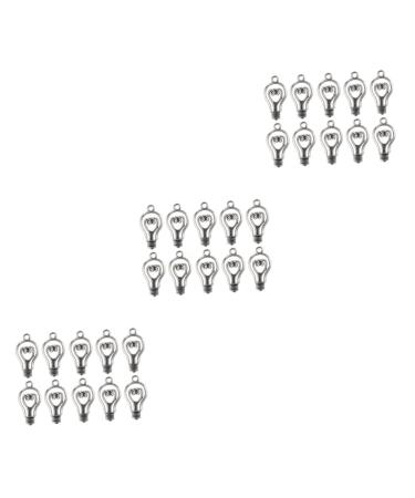 Lurrose Alloy Pendant 30 Pcs Light Bulb Charms Spacer Beads Bulb Pendants Earring Charms Handmade Pendant Accessories Bags