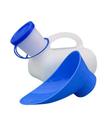 1000ML Urinal Toilet Unisex Urinal Bottle Female Male Unisex Traveling Camping Portable Plastic PE Material Urinal Toilet with Connector Delivered Randomly